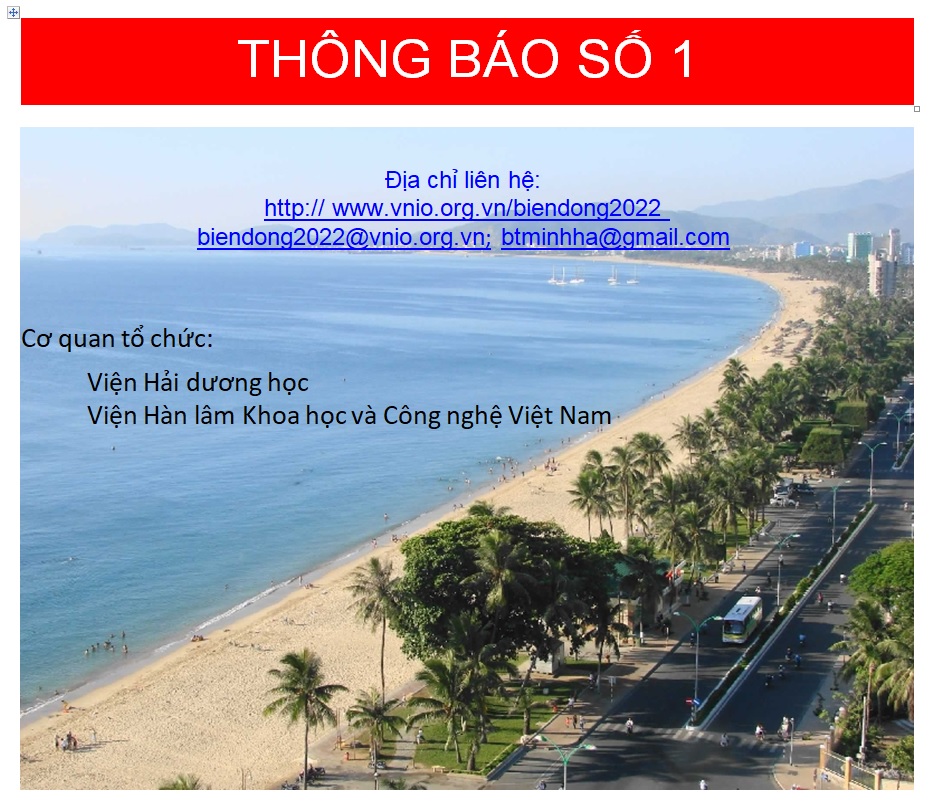 13-14/9/2022: Hội nghị Khoa học Quốc tế “Biển Đông 2022”: Thế kỷ khoa học công nghệ biển vì tương lai của đại dương 